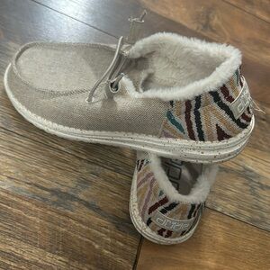 Hey Dude Wendy funk wool beige Sz 8